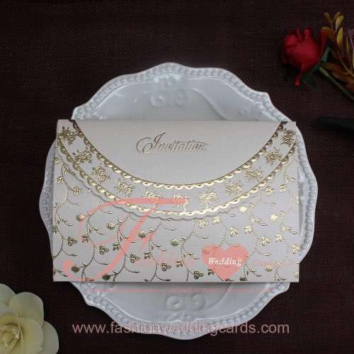 Modern Nice Foil Emboss Wedding Invitation Wordings